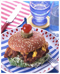 チキンのおやつバーガー